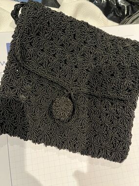 Black Beaded Clutch Shoulder Bag - Women Skirts
